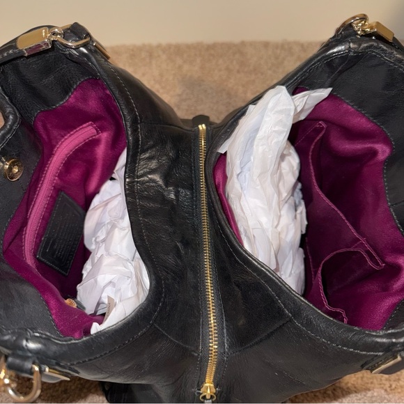 Coach Black Textured Shoulder Bag - Picture 5 of 7